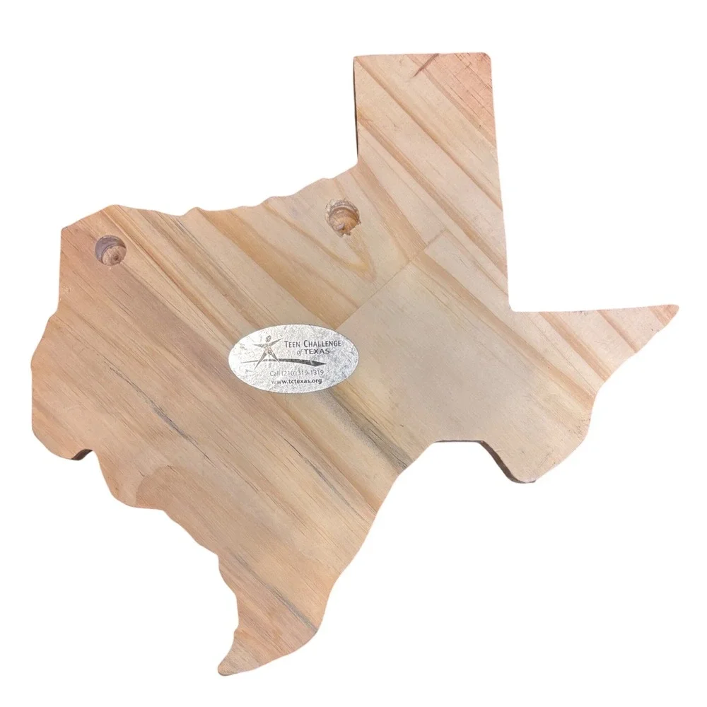 Texas Wood Cutout Star Decor‎ Painted Pink Teen Challenge of Texas